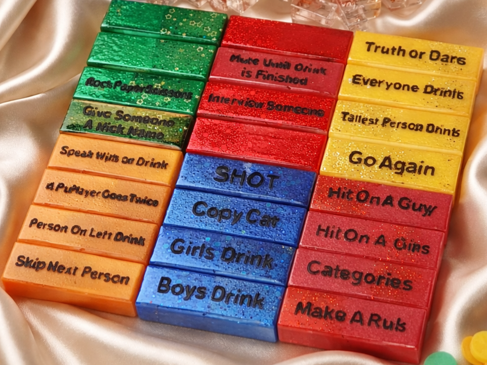 Handmade epoxy resin adult party tower drinking game, main product photo