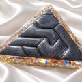 Handmade epoxy resin triangle brain puzzle, main product photo